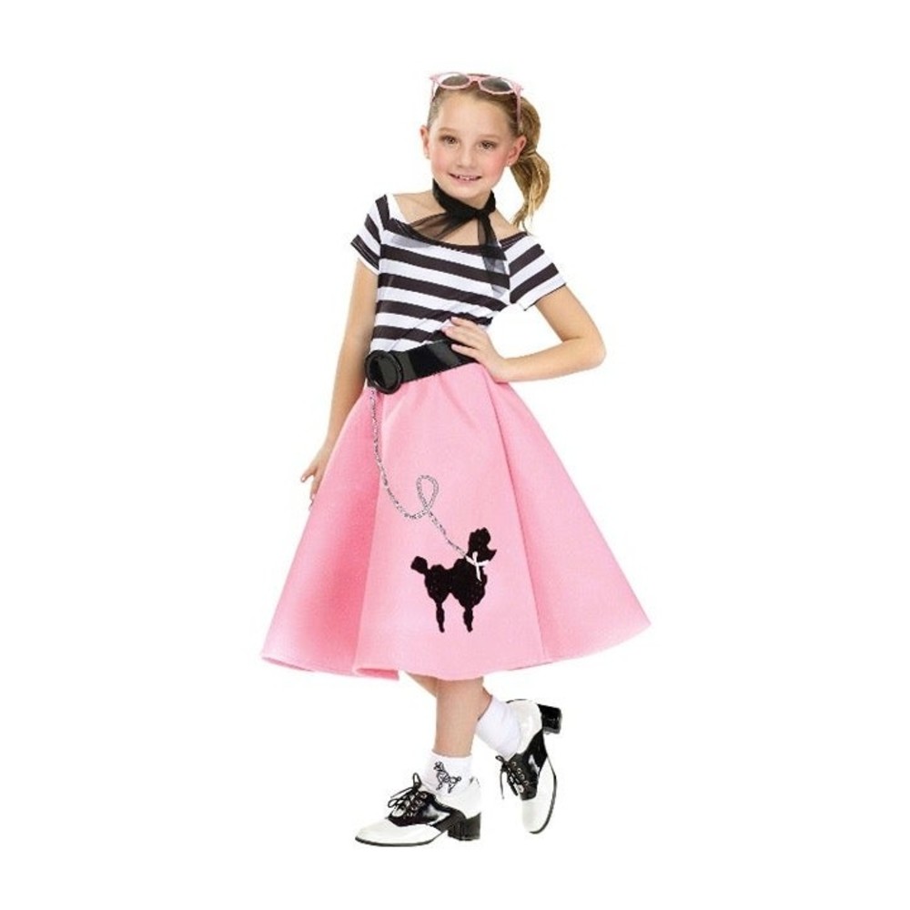 Girls 50s pink ladies poodle skirt SHalloween Costume size L(10-12)